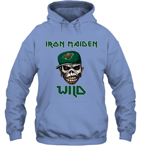 NHL Minnesota Wild Iron Maiden Rock Band Music Hockey Sports 5NsAZMwQ2G4 hoodie 23 95 151514 front carolina blue