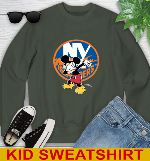 New York Islanders NHL Hockey Dabbing Mickey Disney Sports Youth Sweatshirt 9