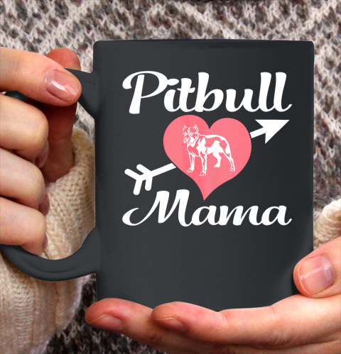 Dog Mom Shirt Pitbull Mama Shirt Pit bull Lover Owner Gifts Dog Pittie Mom (2) Ceramic Mug 11oz