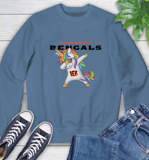 Cincinnati Bengals NFL Football Funny Unicorn Dabbing Sports Sweatshirt 7