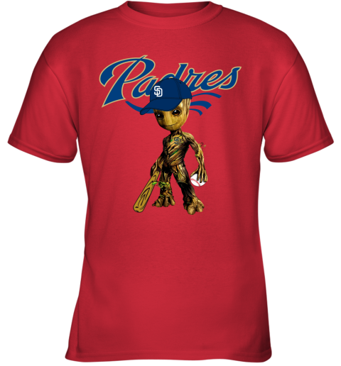 MLB Groot Guardians Of The Galaxy Baseball Sports San Diego Padres Youth T- Shirt