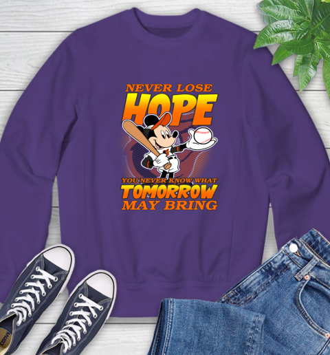Baltimore Orioles MLB Baseball Mickey Disney Never Lose Hope Sweatshirt 4