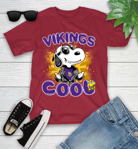 NFL Football Minnesota Vikings Cool Snoopy Shirt Youth T-Shirt 12