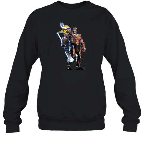NFL Thanos Marvel Avengers Endgame Football Minnesota Vikings Sweatshirt