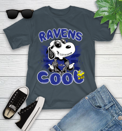 NFL Football Baltimore Ravens Cool Snoopy Shirt Youth T-Shirt 9