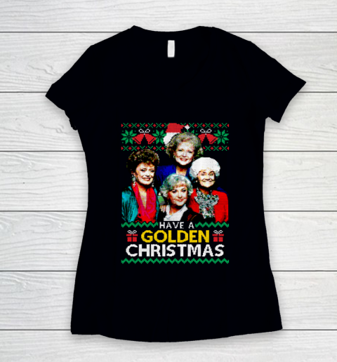 Golden Girls Have A Golden Christmas Women's V-Neck T-Shirt