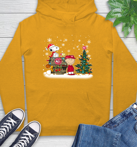 Atlanta Hawks NBA Basketball Christmas The Peanuts Movie Snoopy Hoodie 2