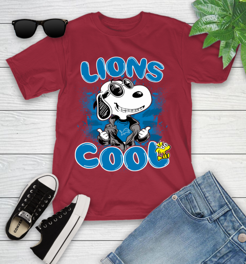 NFL Football Detroit Lions Cool Snoopy Shirt Youth T-Shirt 12