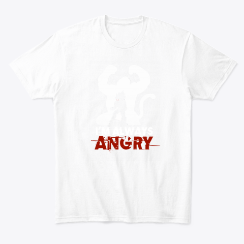 aohb dragon ball ndash i am always angry dragon ball classic t shirt 2 front white