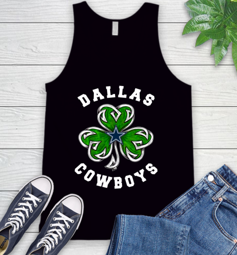 NFL Dallas Cowboys Three Leaf Clover St Patrick's Day Football Sports Tank Top