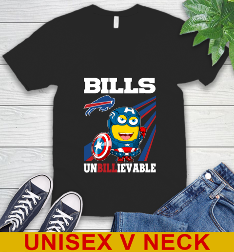 NFL Football Buffalo Bills Captain America Marvel Avengers Minion Shirt V-Neck T-Shirt