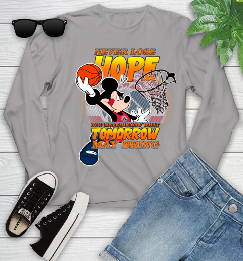 Washington Wizards NBA Basketball Mickey Disney Never Lose Hope Youth Long Sleeve 5