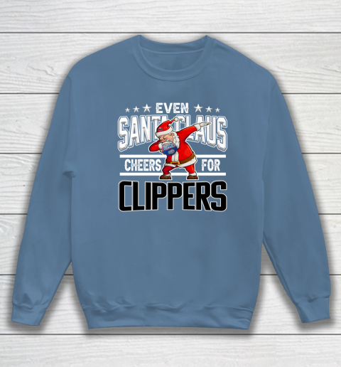 LA Clippers Even Santa Claus Cheers For Christmas NBA Sweatshirt 6