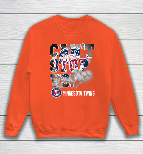 MLB Minnesota Twins Baseball Can't Stop Vs Twins Sweatshirt 3
