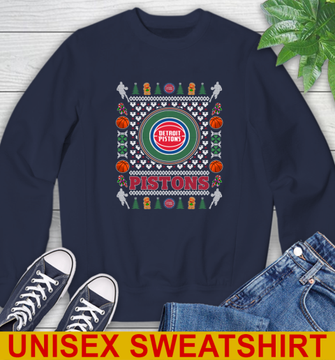 Detroit Pistons Merry Christmas NBA Basketball Loyal Fan Sweatshirt - Image 3