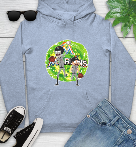MLB Miami Marlins Rick And Morty Baseball Sports Youth Hoodie 10