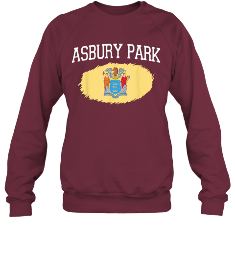 Asbury Park Nj New Jersey Flag Vintage Usa Sports Sweatshirt