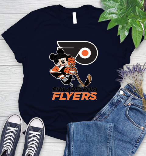 NHL Philadelphia Flyers Mickey Mouse Disney Hockey T Shirt Women's T-Shirt 3