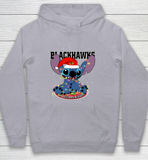 Chicago Blackhawks NHL Hockey noel stitch Christmas Youth Hoodie 4
