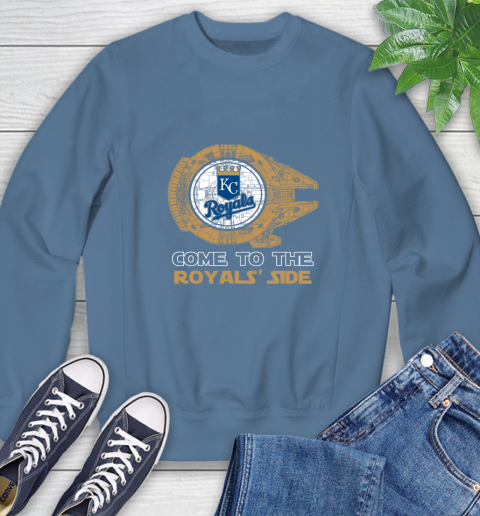 MLB Come To The Kansas City Royals Side Star Wars Baseball Sports Sweatshirt 8