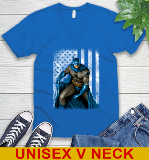 Carolina Panthers NFL Football Batman DC American Flag Shirt V-Neck T-Shirt 5