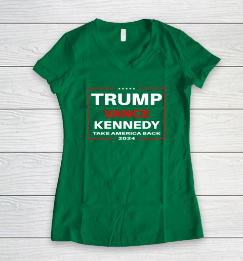 Trump Vance Kennedy Take America Back Again Women's V-Neck T-Shirt 3