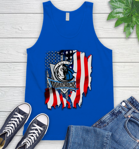 Dallas Mavericks NBA Basketball American Flag Tank Top 4