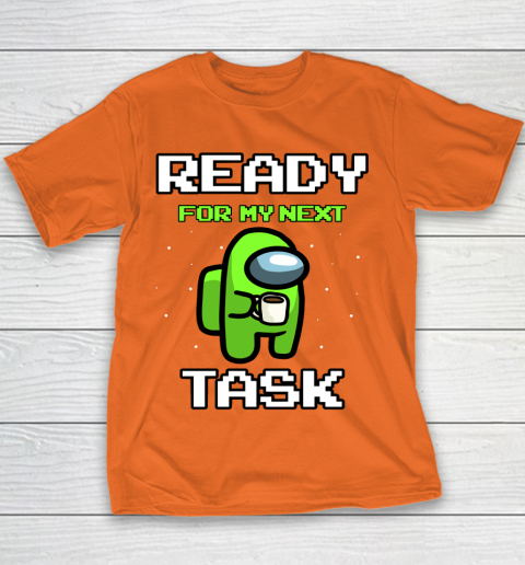 Among Us Shirt Ready For Work Green Youth T-Shirt 3