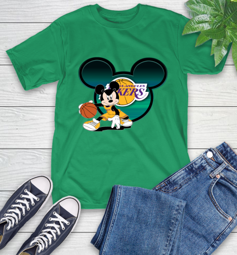 NBA Los Angeles Lakers Mickey Mouse Disney Basketball T-Shirt 7