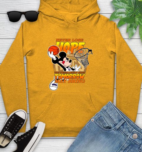 Sacramento Kings NBA Basketball Mickey Disney Never Lose Hope Youth Hoodie 2