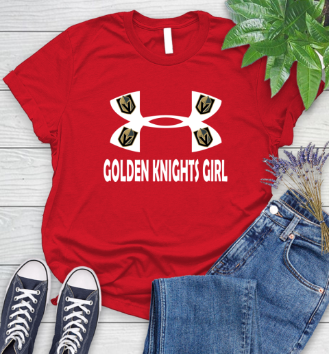 NHL Vegas Golden Knights Girl Under Armour Hockey Sports Women's T-Shirt 14 NHL Vegas Golden Knights Girl Under Armour Hockey Sports Women's T-Shirt - Image 14