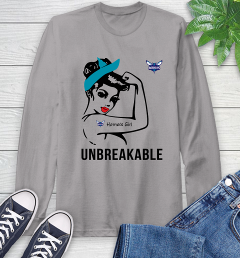 NBA Charlotte Hornets Girl Unbreakable Basketball Sports Long Sleeve T-Shirt 4