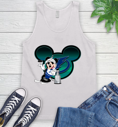 NHL Tampa Bay Lightning Stanley Cup Mickey Mouse Disney Hockey T Shirt Tank Top