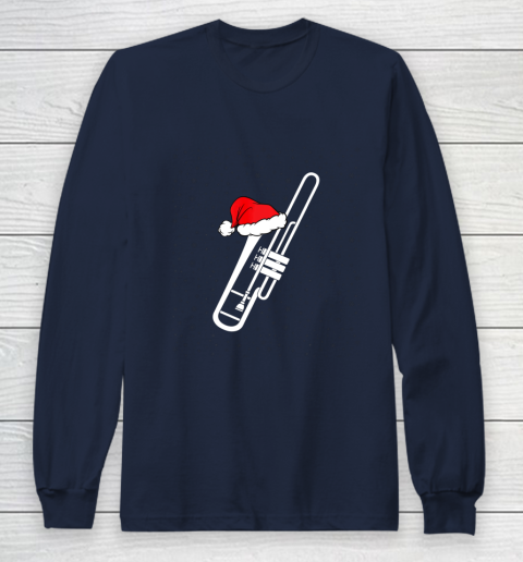 Christmas Gift Trombone Santa Trombone Funny Xmas Pajama Long Sleeve T-Shirt 2
