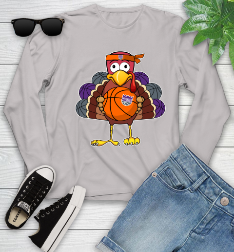 Sacramento Kings Turkey thanksgiving day Youth Long Sleeve 12