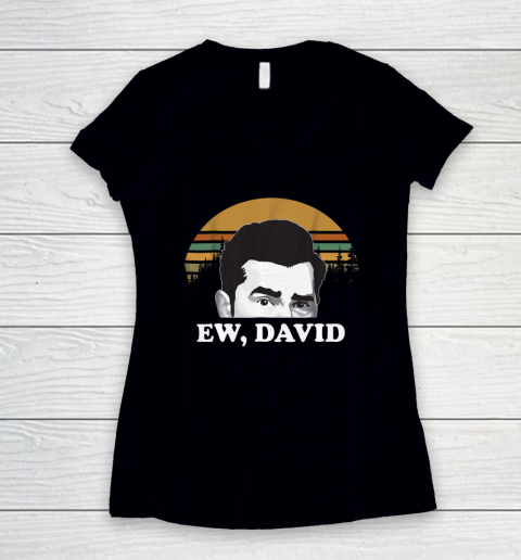 Oh My God Ew David Lover Christmas Vintage Funny Women's V-Neck T-Shirt