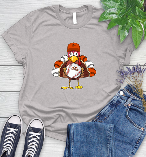 Baltimore Orioles Turkey thanksgiving Women's T-Shirt 10
