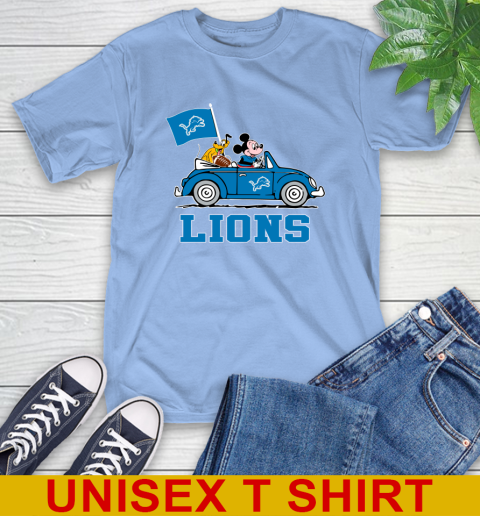 NFL Football Detroit Lions Pluto Mickey Driving Disney Shirt T-Shirt 11