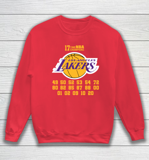 Los Angeles Lakers Finals Champions 17 Time Nba Champions Sweatshirt 7