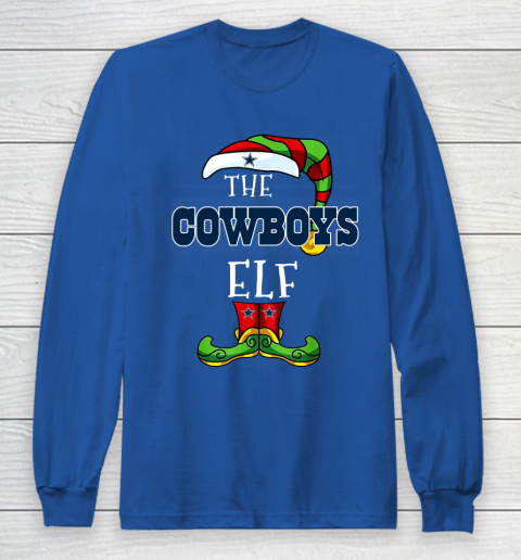 Dallas Cowboys Christmas ELF Funny NFL Long Sleeve T-Shirt 6