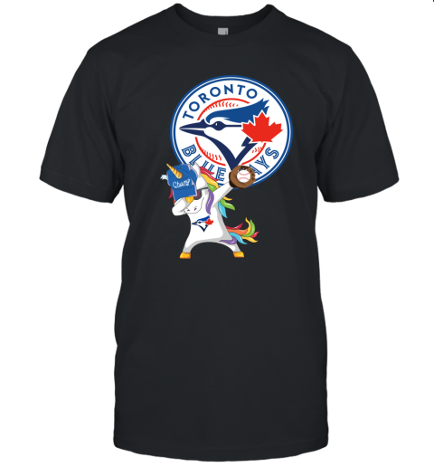 Hip Hop Dabbing Unicorn Flippin Love Toronto Blue Jays Unisex Jersey Tee