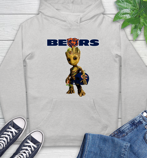 Chicago Bears NFL Football Groot Marvel Guardians Of The Galaxy Hoodie