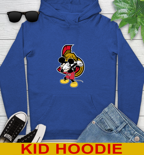 Ottawa Senators NHL Hockey Dabbing Mickey Disney Sports Youth Hoodie 10