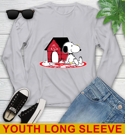 MLB Baseball Boston Red Sox Snoopy The Peanuts Movie Shirt Youth Long Sleeve 7 MLB Baseball Boston Red Sox Snoopy The Peanuts Movie Shirt Youth Long Sleeve - Image 7