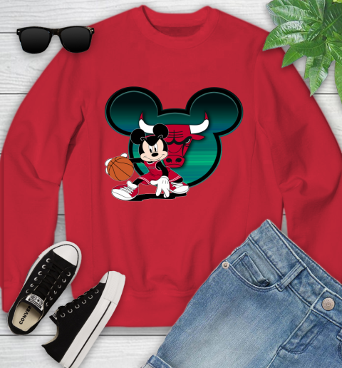 NBA Chicago Bulls Mickey Mouse Disney Basketball Youth Sweatshirt 9