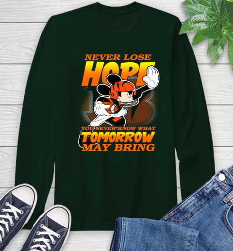 Cincinnati Bengals NFL Football Mickey Disney Never Lose Hope Long Sleeve T-Shirt 7
