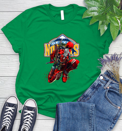 NBA Deadpool Marvel Comics Sports Basketball Denver Nuggets Women's T-Shirt 6