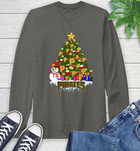 Pittsburgh Pirates Merry Christmas MLB Baseball Sports Long Sleeve T-Shirt 8