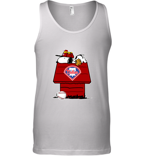 Philadelphia Phillies Snoopy And Woodstock Resting Together MLB Tank Top