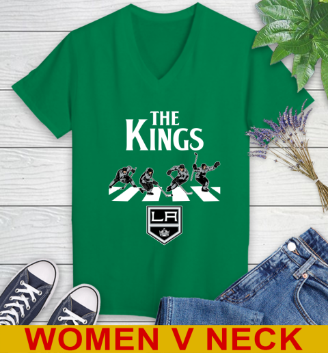 NHL Hockey Los Angeles Kings The Beatles Rock Band Shirt Women's V-Neck T-Shirt 5